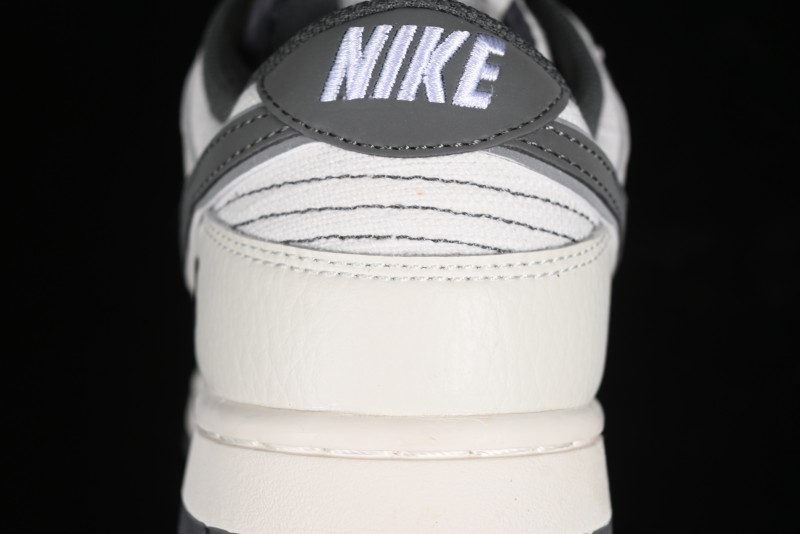 Nike SB Dunk Low Violent Bear Collaboration - Woven Grey Check Anniversary Custom Low-Top Casual Sneakers - KK1888-004