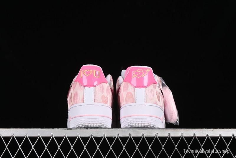 Nike Air Force 1 '07 Low Valentine's Day Limited Edition Pink Bear Sneakers - DH2920-111