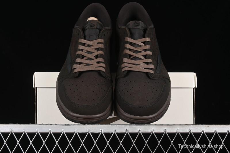 Nike Travis Scott x Air Jordan 1 Low OG AJ1 Reverse Swoosh Sneakers - DM7866-202