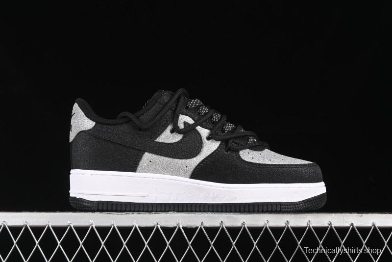 Nike Air Force 1 '07 Low Cleanfit High Street Retro Style Patchwork Starry Sky Full Diamond Lace-Up Low-Top Casual Sneakers - ZH0316-033