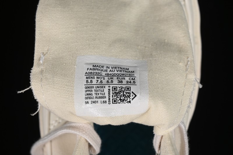 Converse Chuck 70s High Top Casual Sneakers with Cream Cloud and Gold Accents - A08232C