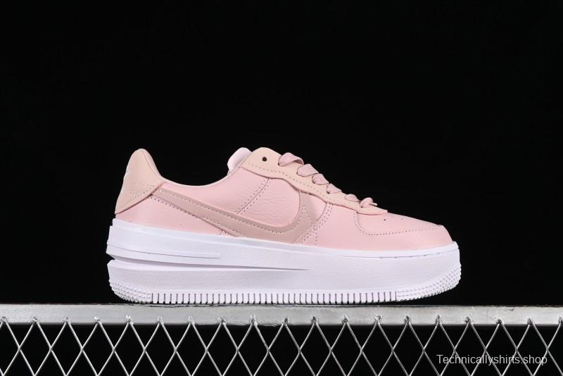 Nike Air Force 1 PLT Low-Top Casual Sneakers with Speed-Inspired Swoosh Design - DJ9946-602