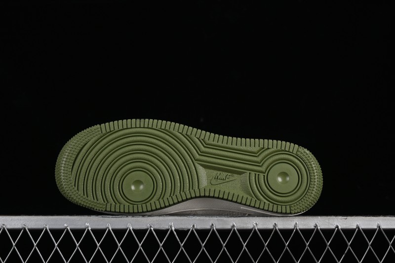 Nike Air Force 1 '07 Low Gucci Collaboration - Beige Green Linen Casual Sneakers - XZ3398-588