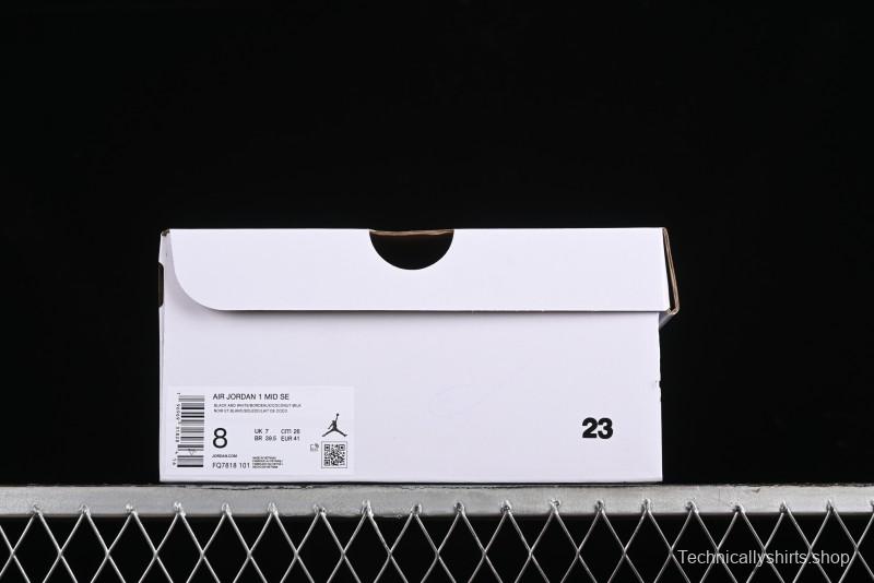 Nike Air Jordan 1 Mid AJ1 Snake Print Black Red Toe Mid-Top Basketball Shoes - FQ7818-101