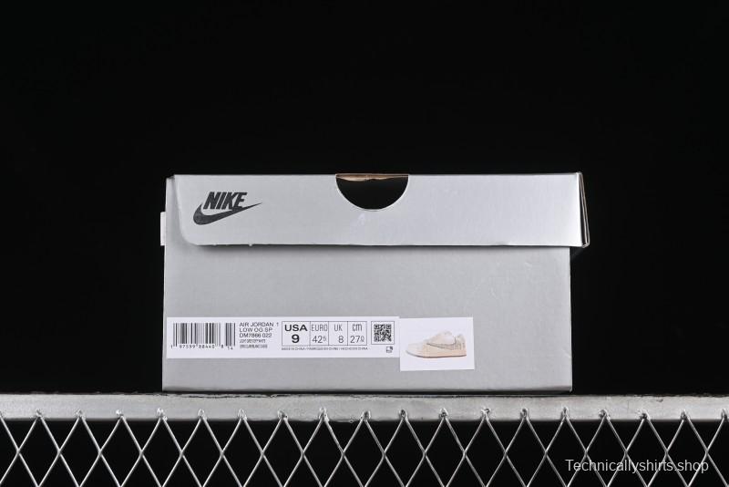 Nike Travis Scott x Fragment Design x Air Jordan 1 Low OG SP AJ1 Low Top Casual Sneakers - DM7866-022