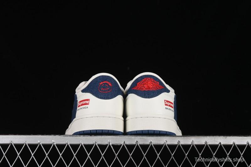 Nike Travis Scott x Fragment Design x Air Jordan 1 Low OG SP AJ1 Supreme Collaboration - JH6088-608