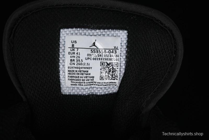 Nike Air Jordan 1 Low Retro Basketball Shoes in Black and White - 553558-043