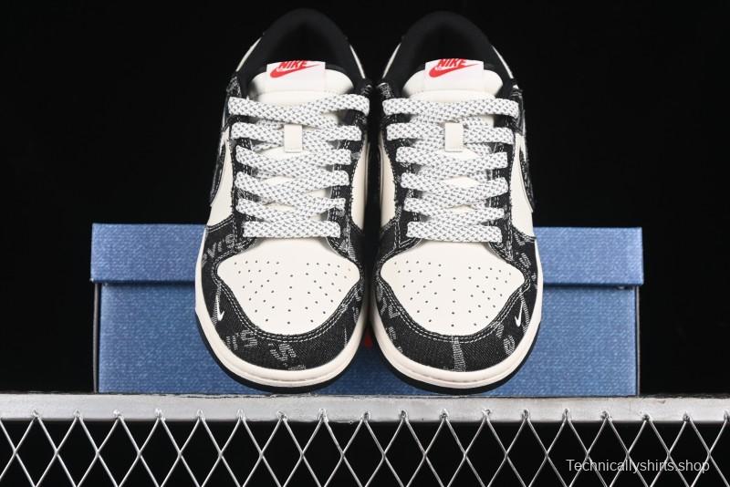 Nike SB Dunk Low Levi's Collaboration - Black Printed Denim Anniversary Customized Low-Top Casual Sneakers - XX2025-109