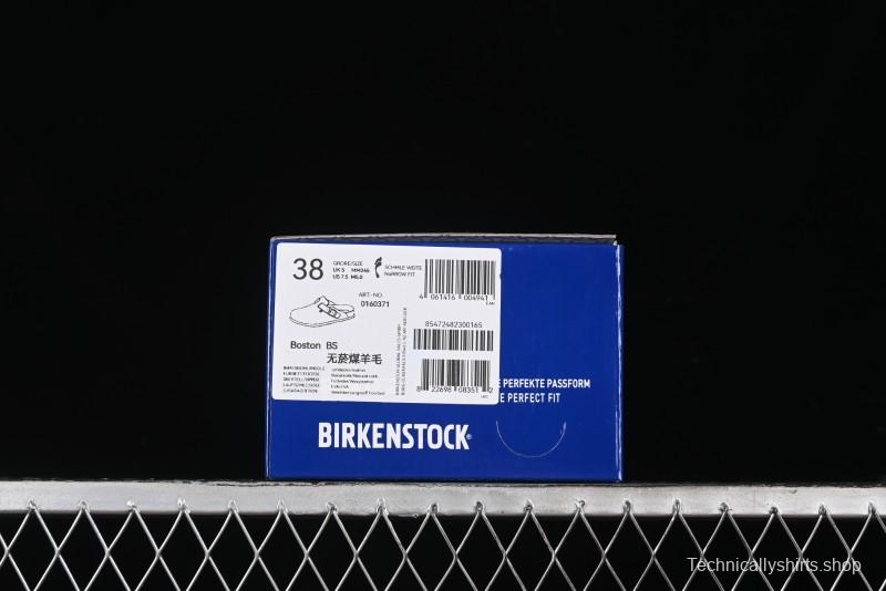 Birkenstock Half Open Toe Sandals with Smokeless Coal Wool Upper - G.D4