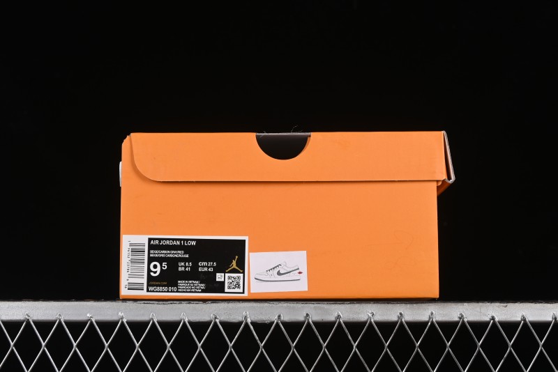 Nike Air Jordan 1 Low LV Collaboration Print Off-White Retro Basketball Shoes - WG8850-010