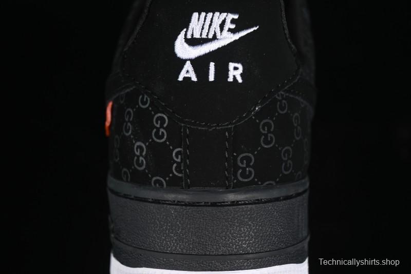 Nike Air Force 1 '07 Low Gucci Bear Collaboration - Midnight Black Low-Top Casual Sneakers - KK1988-007
