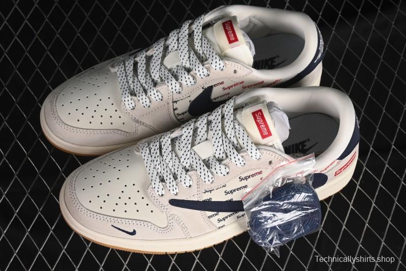 Nike Travis Scott x Fragment Design x Air Jordan 1 Low OG SP AJ1 Supreme Collaboration - JH6088-613