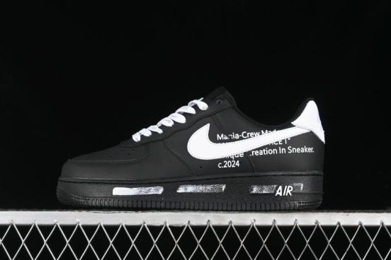 Nike Air Force 1 '07 Low Graffiti White Black Casual Sneakers - CW2288-017