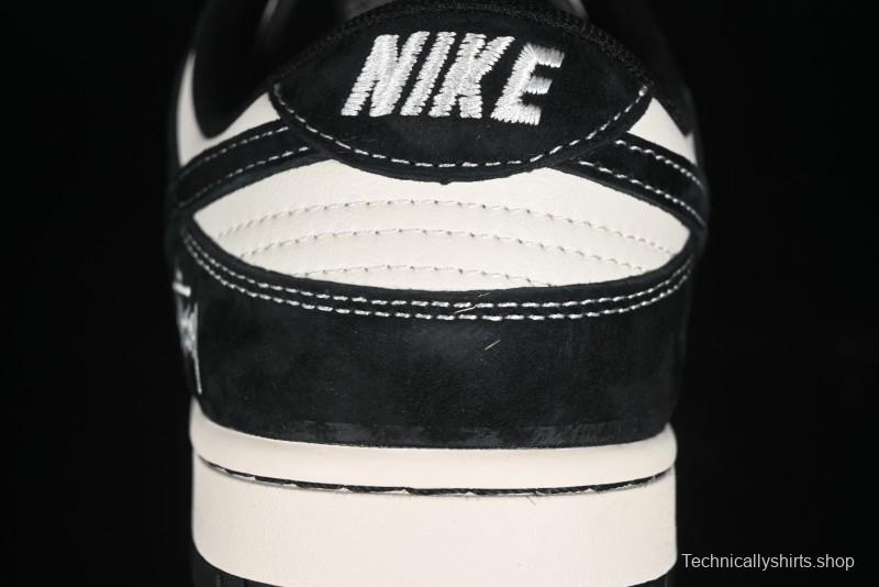 Nike SB Dunk Low Stussy Collaboration - Black Wukong Anniversary High-End Custom Low-Top Casual Sneakers - XX2025-555