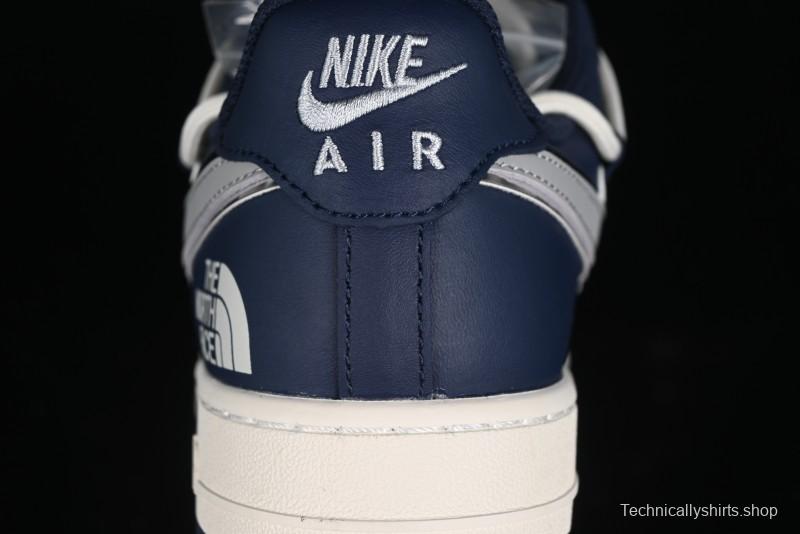 Nike Air Force 1 '07 Low The North Face Collaboration - Grey Blue Drawstring Low-Top Casual Sneakers - SJ1198-700