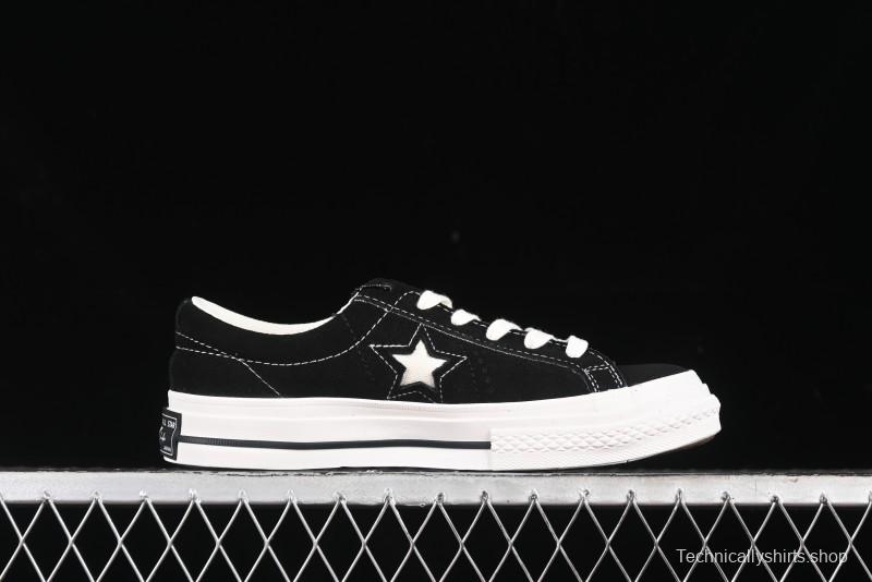 Converse One Star J Vtg Suede Low-Top Casual Sneakers in Retro Black and White - M.C3