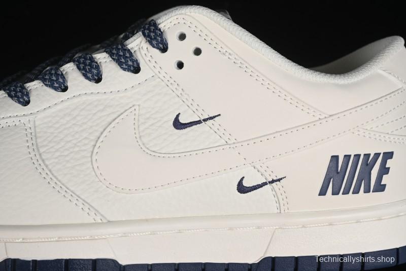 Nike SB Dunk Low Collaboration Three Swooshes Dark Blue Colorway Low-Top Casual Skateboarding Shoes - NK5639-327