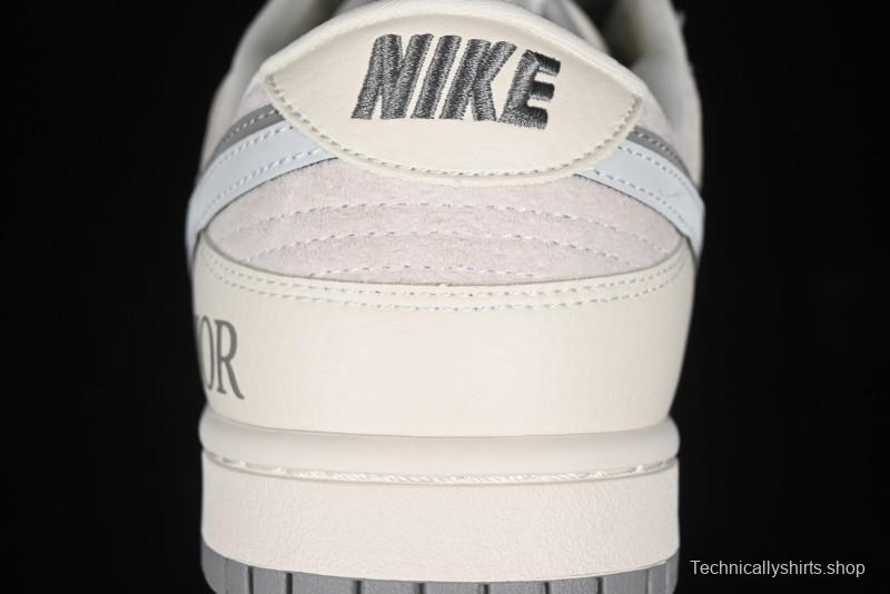 Nike SB Dunk Low Dior Collection - Beige Grey Blue Hook Anniversary High-End Custom Low-Top Casual Sneakers - XD6188-042