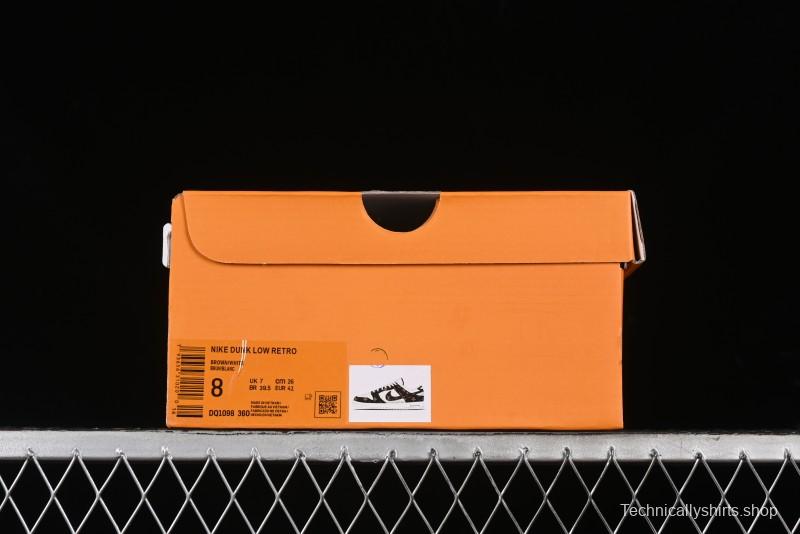 Nike SB Dunk Low LV Collaboration - Embossed White Brown Print Anniversary High-End Custom Low-Top Casual Sneakers - DQ1098-360