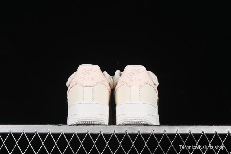 Nike Air Force 1 '07 Low Pink Deconstructed Swoosh Casual Sneakers - FC8110-181