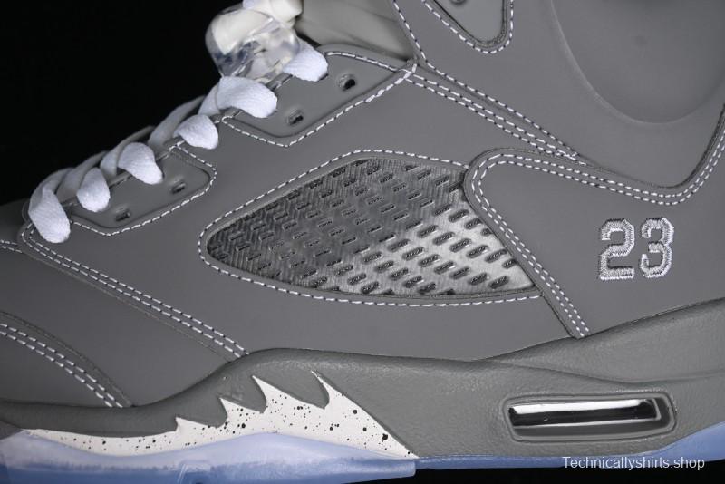 Nike Air Jordan 5 Retro Basketball Shoes with Grey Wolf Colorway - 136027-005