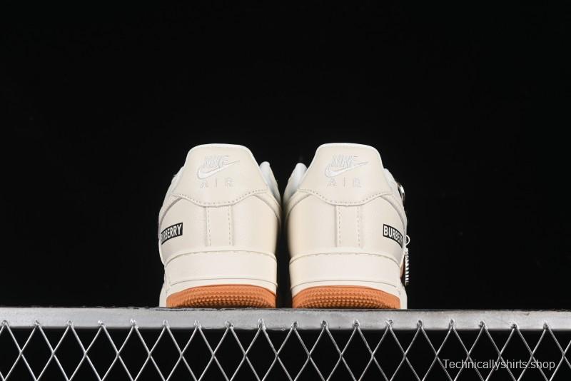Nike Air Force 1 '07 Low Burberry Check Print Casual Sneakers - DF0180-006