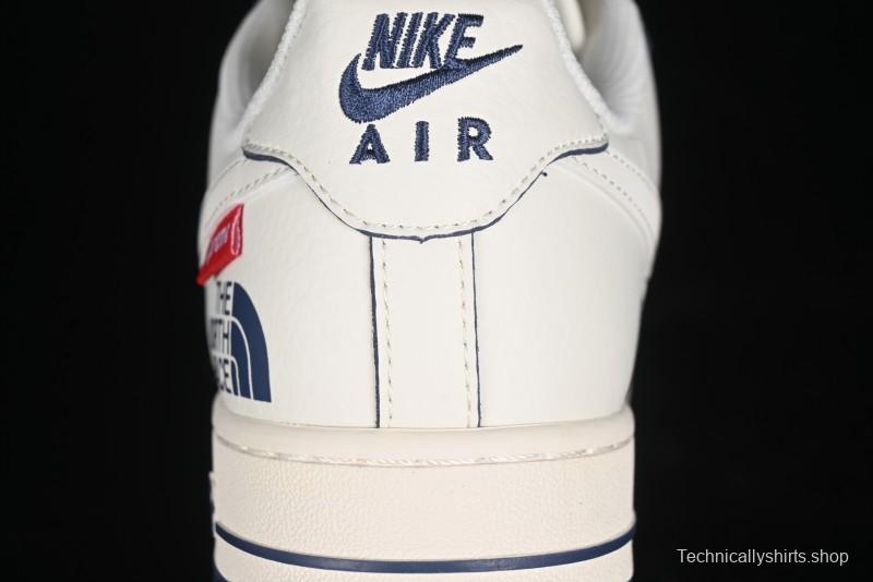 Nike Air Force 1 '07 Low Supreme The North Face Collaboration - Off White Light Blue Casual Sneakers - XZ1996-130