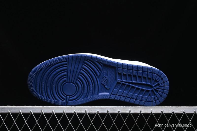 Nike Travis Scott x Fragment Design x Air Jordan 1 Low OG SP AJ1 Stussy Collaboration - Black Blue Line Low Top Casual Sneakers - SJ2068-113