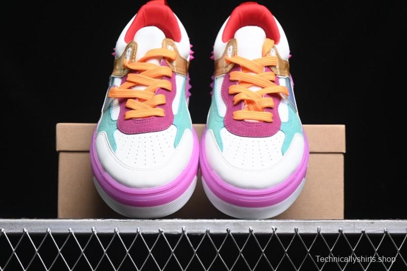 Christian Louboutin Funnyto Flat French Luxury Brand Low-Top Sneakers in Purple Color Block - X.D4