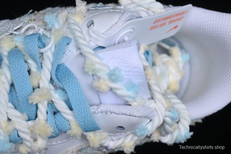 Nike Air Force 1 '07 Low Casual Sneakers with Valentines Day Theme and Blue Bow Detail - CH9999-223