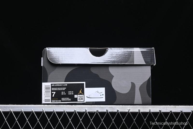 Nike Air Jordan 1 Low AJ1 Bape Collaboration - Full Pig Eight Green Grey Retro Basketball Shoes - DM9188-009