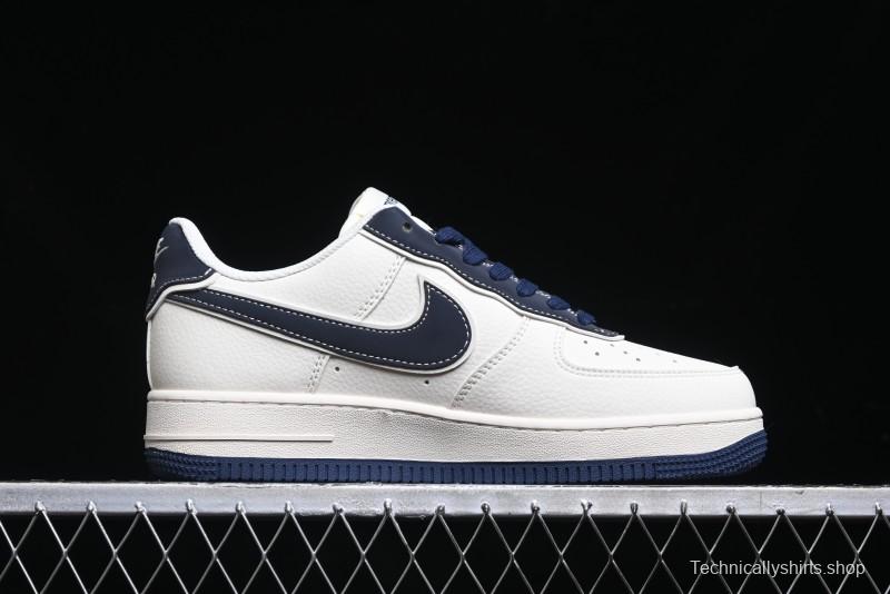 Nike Air Force 1 '07 Low Stone Island x Supreme Collaboration - Navy Blue & Off-White Low-Top Casual Sneakers - BB1616-302