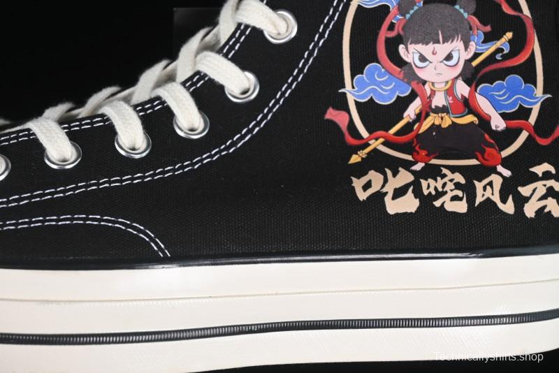 Converse Chuck 1970s High-Top Casual Canvas Sneakers with Classic Graffiti Limited Edition Three-Star Logo - 162050C