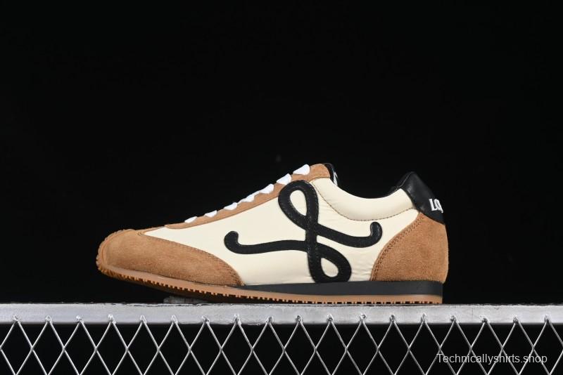Loewe Ballet Runner 2.0 Sneakers Retro Style Lightweight Training Shoes - Apricor