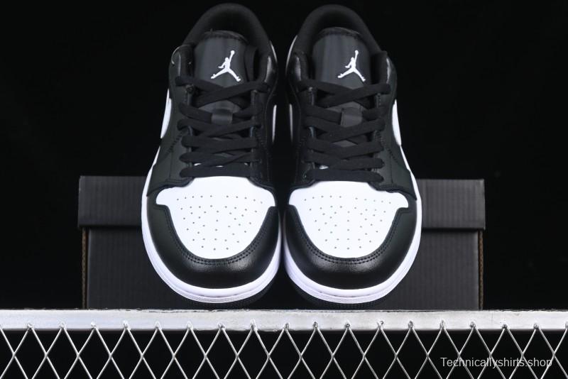 Nike Air Jordan 1 Low Retro Basketball Shoes in Black and White - 553558-043