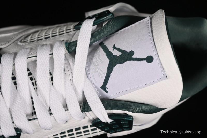Nike Air Jordan 4 Retro Sneakers with Oxidized Green Accents and Visible Air Cushion - AQ8138-103