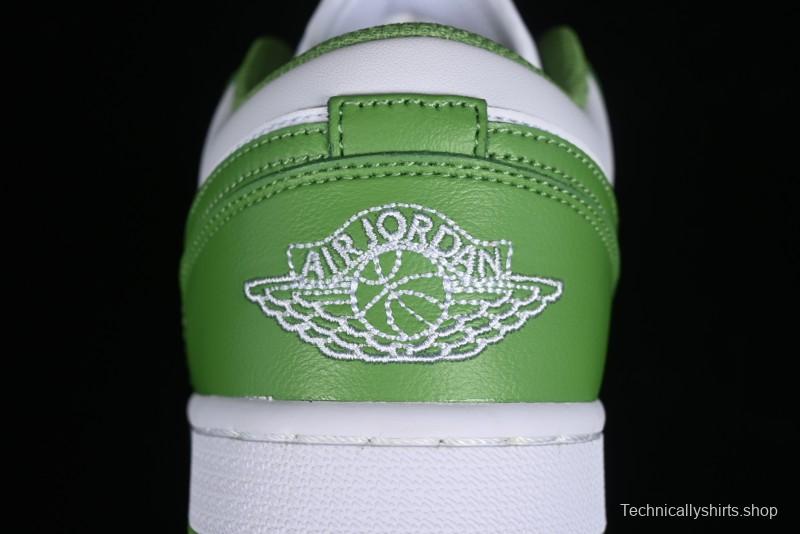 Nike Air Jordan 1 Low AJ1 White Green Low Top Lifestyle Basketball Shoes - HF4823-100
