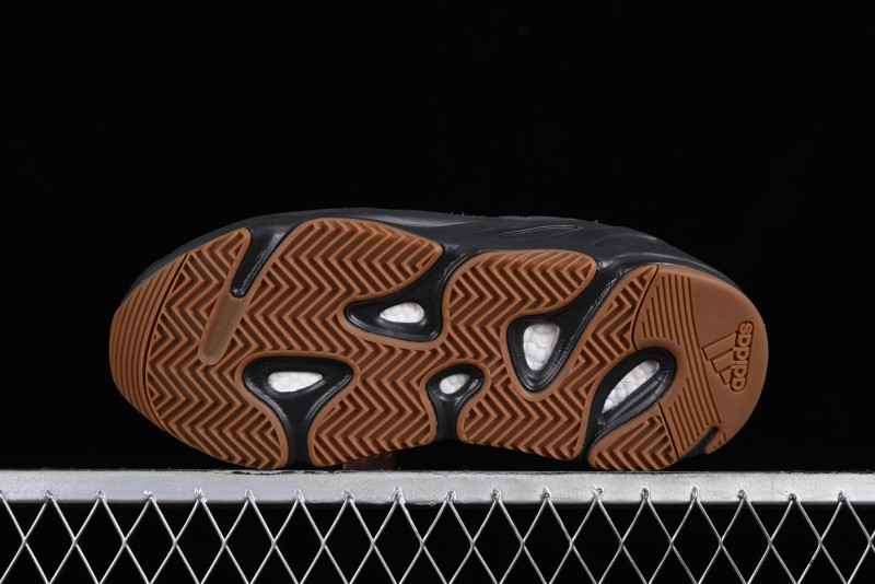 Adidas Yeezy Boost 700 V2 Utility Black Running Shoes with 3M Reflective Details - FV5304