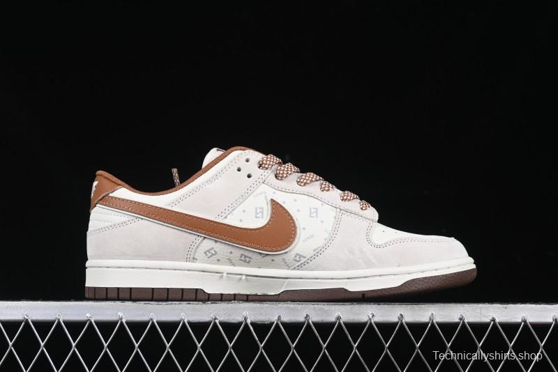 Nike SB Dunk Low Fendi Collaboration Anniversary High-End Custom Low-Top Casual Skate Shoes - DJ2024-057