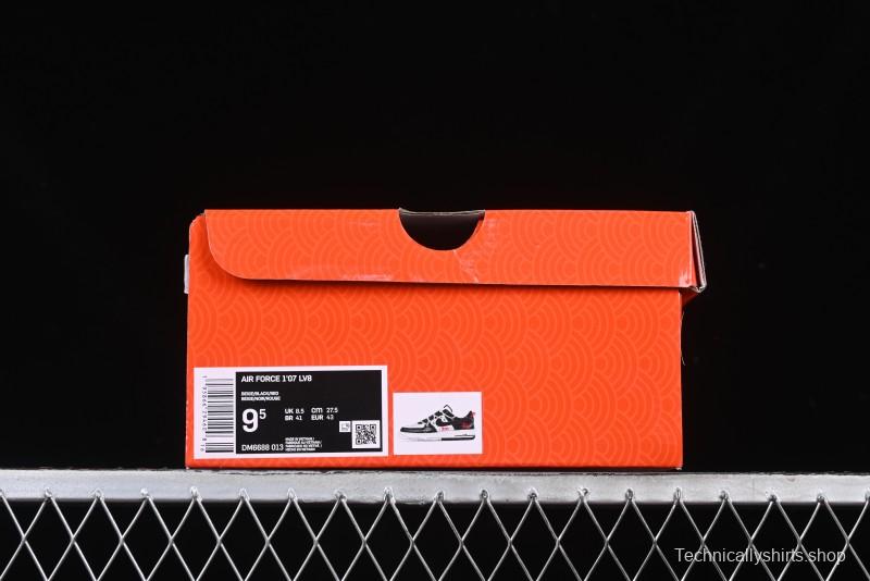 Nike Air Force 1 '07 Low Stussy Year of the Snake Limited Edition Black Snake Print Drawstring Casual Sneakers - DM6688-013