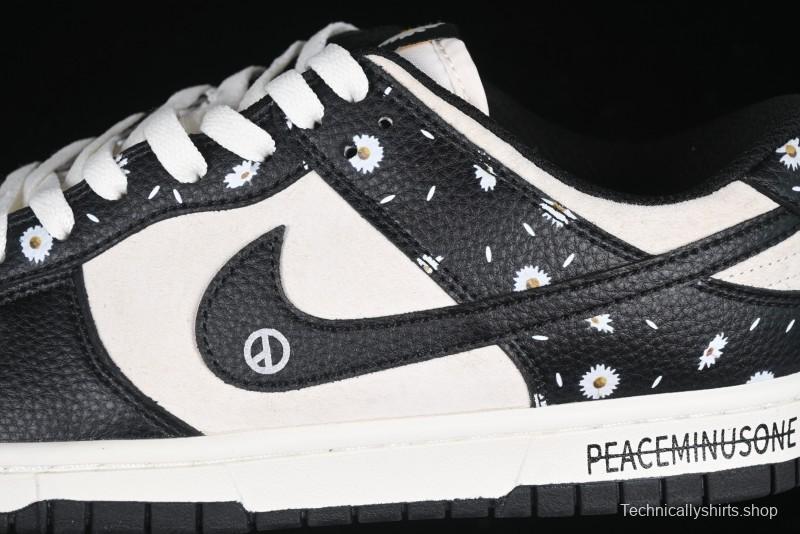 Nike SB Dunk Low Lightning Collaboration Daisy Black Check Anniversary Customized Low-Top Casual Sneakers - DJ2024-069