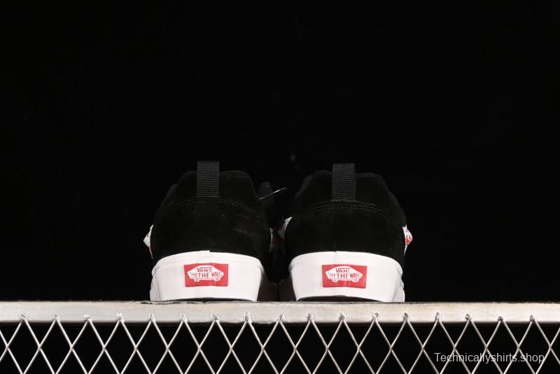 Vans Classics Knu Skool Retro Sneakers with Embroidered Graffiti Design and Thick Tongue - VN000CS00ZB