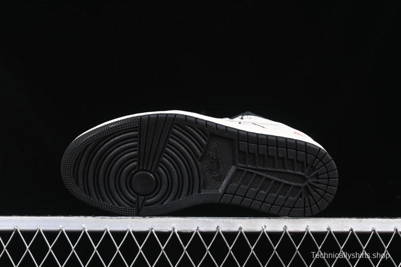 Nike Air Jordan 1 Low Supreme Collaboration Spider Custom High-End Retro Basketball Shoes - XS6086-007