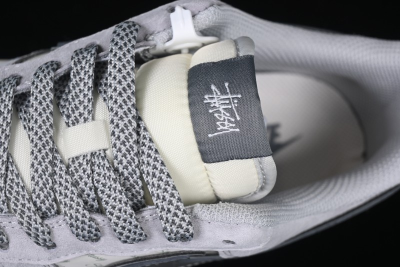 Nike Air Force 1 '07 Low Stussy Collaboration - Pig Grey Swoosh Low-Top Casual Sneakers - XZ3318-066
