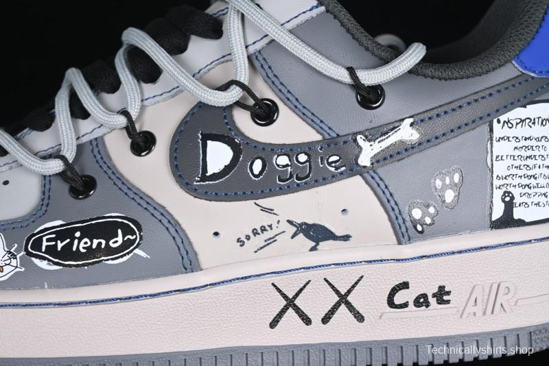 Nike Air Force 1 '07 Low British Blue Cat Casual Lace-Up Sneakers - KS6896-333