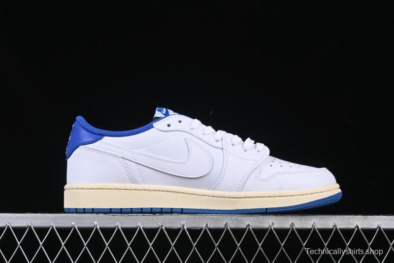 Nike Travis Scott x Air Jordan 1 Low OG AJ1 Reverse Swoosh Sneakers - DM7866-104