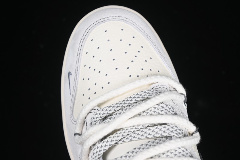 Nike SB Dunk Low The North Face x Supreme Collaboration Light Gray Hook Anniversary Custom Low-Top Casual Skate Shoes - YX5066-230