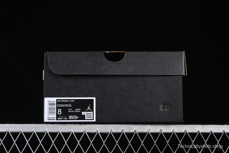 Nike Air Jordan 1 Low "White Black Gym Red" Retro Casual Sneakers - IB8971-106