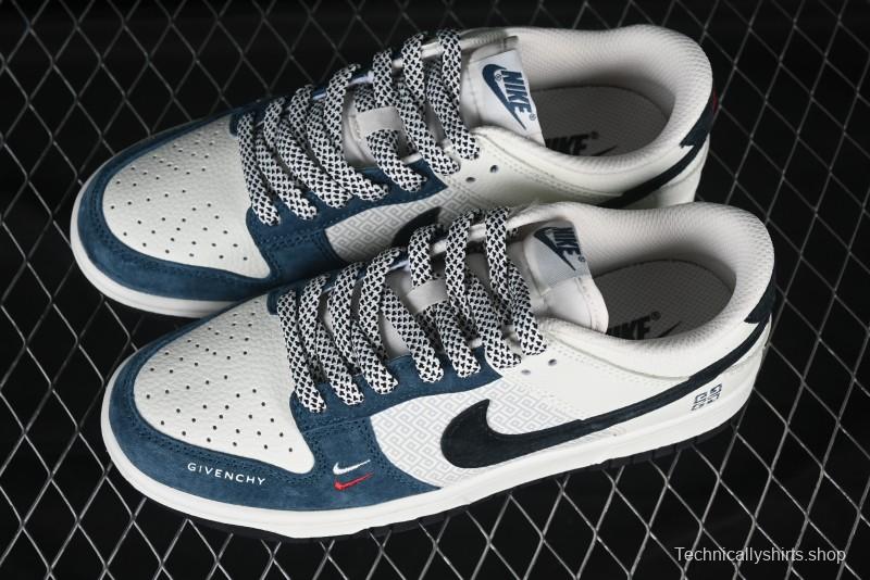 Nike SB Dunk Low Givenchy Monogram Black Hook Anniversary Customized Low-Top Casual Skate Shoes - DJ2024-123