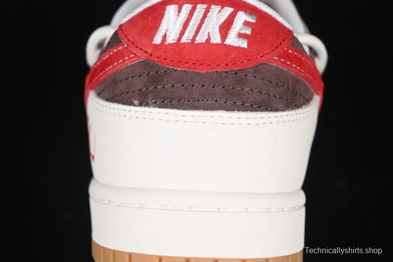 Nike SB Dunk Low Year of the Snake Series - Lace-Up Red Hook Anniversary High-End Custom Low-Top Casual Skate Shoes - YX5066-266